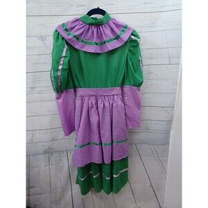 Wizard Of Oz Adult Munchkin Costume Dress Sz XS Green Purple AS IT